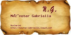Münster Gabriella névjegykártya
